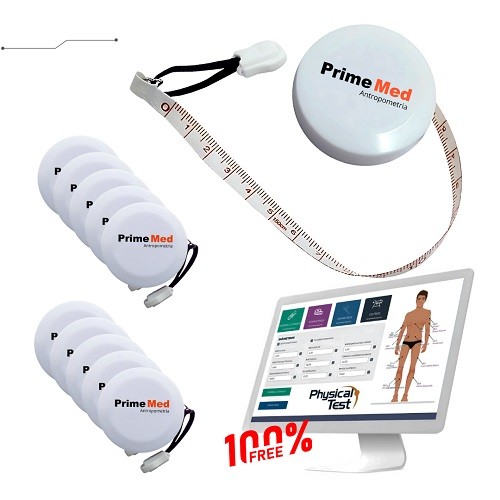 Kit Com 10 Trenas Antropométrica Prime Med 1,5m